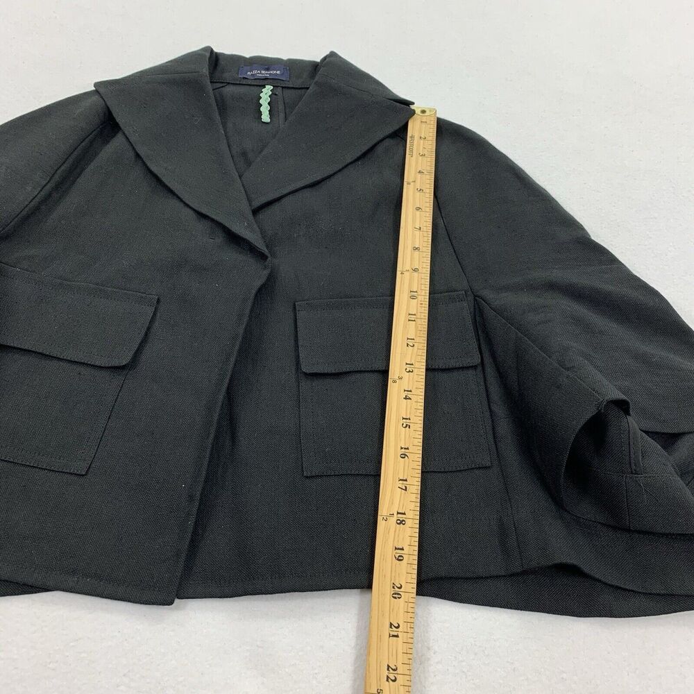 Piazza Sempione 100% Linen Lightweight Jacket 40 IT 4 US Small Womens Dark Gray - Picture 7 of 7